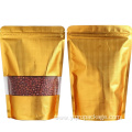 Customized logo printing golden aluminum foil waterproof food packaging bag